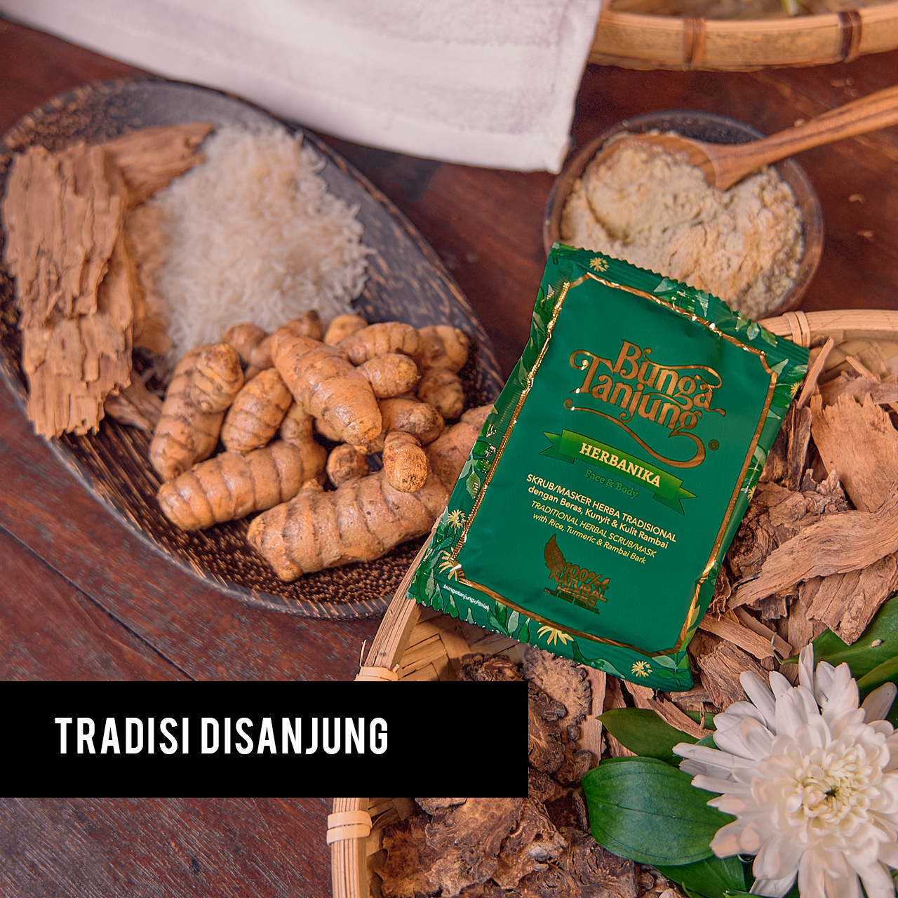 Bunga Tanjung Herbanika Face & Body Scrub/ Mask, 600g (BT12)