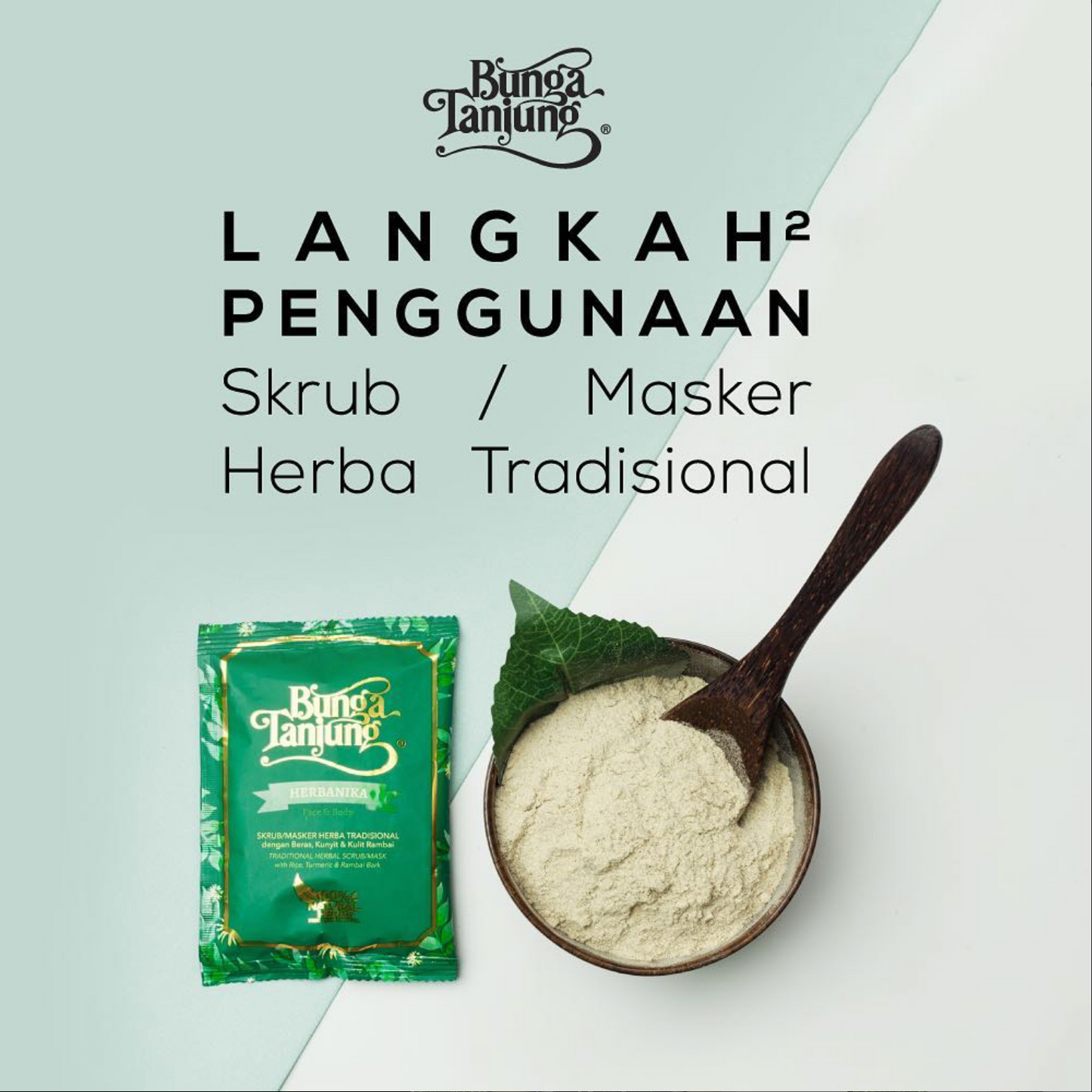 Bundle B: Bunga Tanjung Herbanika Face & Body Scrub/ Mask, 600g (BT12) & Herbanika Virgin Coconut Oil Cold Press, 50ml (VCO1)