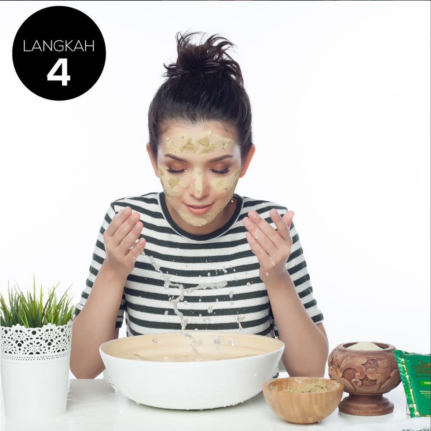 Bundle B: Bunga Tanjung Herbanika Face & Body Scrub/ Mask, 600g (BT12) & Herbanika Virgin Coconut Oil Cold Press, 50ml (VCO1)